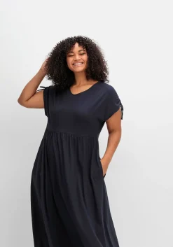 Jerseykleid mit Tunnelzug am Ärmel<sheego Online
