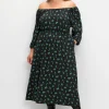 Jerseykleid mit variablem Carmen-Ausschnitt<sheego New