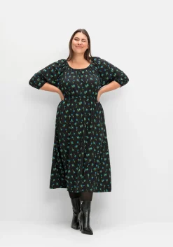 Jerseykleid mit variablem Carmen-Ausschnitt<sheego New