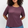 Jerseyshirt mit abgerundetem Saum<sheego Outlet