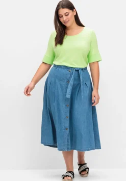 Jerseyshirt mit abgerundetem Saum<sheego Fashion
