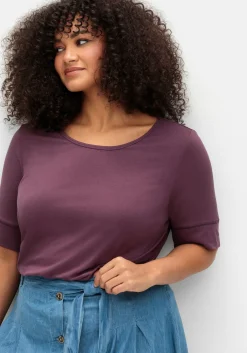 Jerseyshirt mit abgerundetem Saum<sheego Outlet