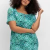 Jerseyshirt mit Blumendruck und Karreeausschnitt<sheego Online