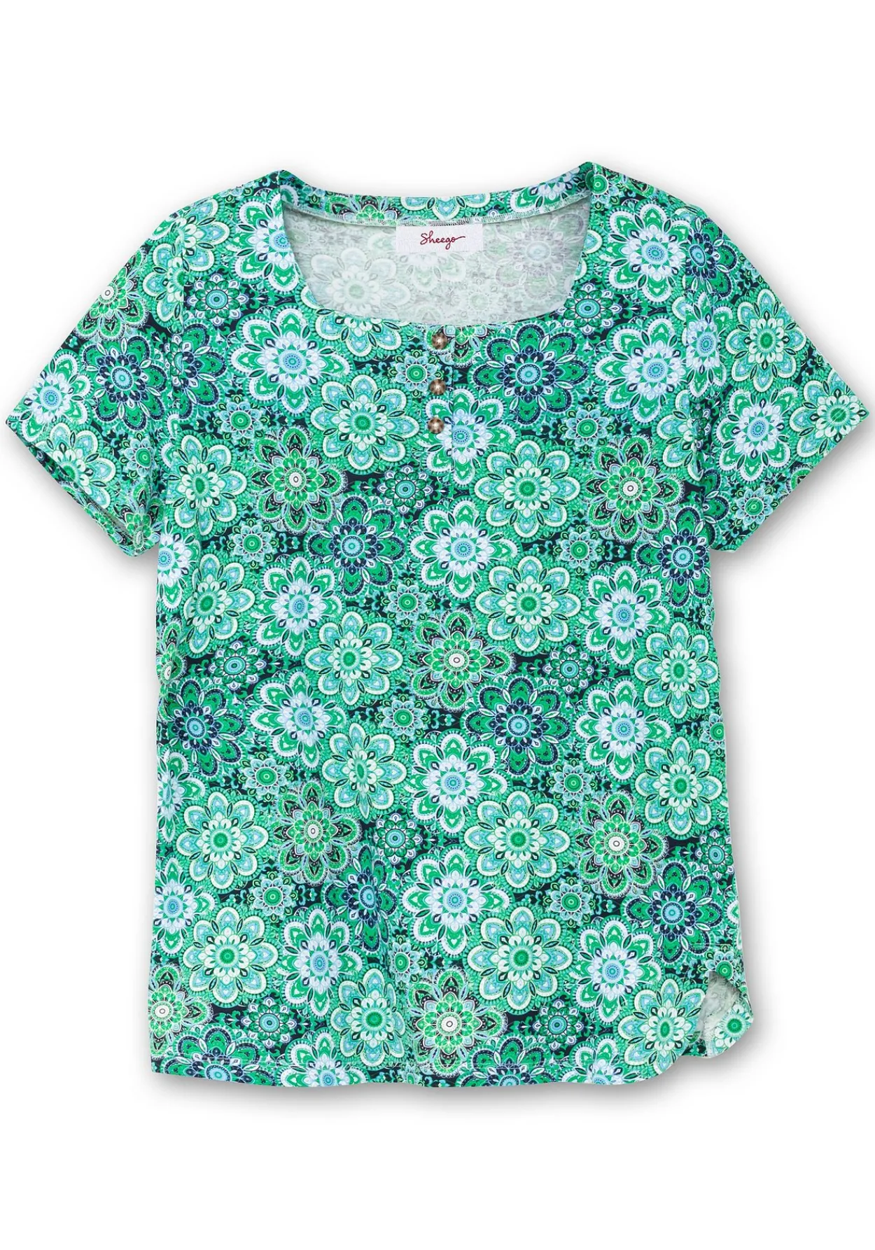 Jerseyshirt mit Blumendruck und Karreeausschnitt<sheego Outlet