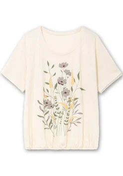 Jerseyshirt mit Blumen-Frontprint<sheego Fashion