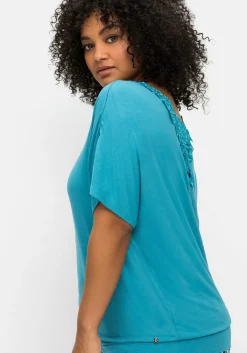 Jerseyshirt mit Einsatz aus Spitze im Nacken<sheego Clearance