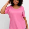 Jerseyshirt mit Rundhalsausschnitt, leicht tailliert<sheego Sale