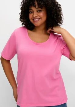 Jerseyshirt mit Rundhalsausschnitt, leicht tailliert<sheego Sale