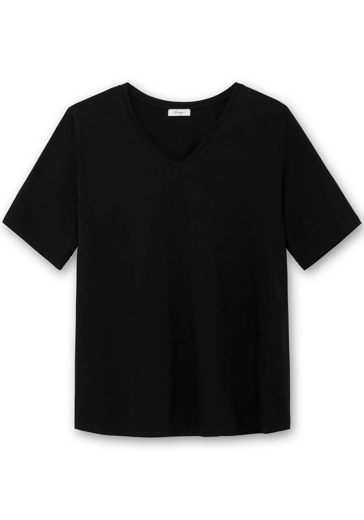 Jerseyshirt mit V-Ausschnitt, leicht tailliert<sheego Hot