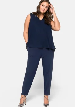 Jumpsuit im Lagenlook mit Chiffon-Oberteil<sheego New