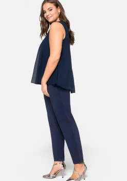 Jumpsuit im Lagenlook mit Chiffon-Oberteil<sheego New
