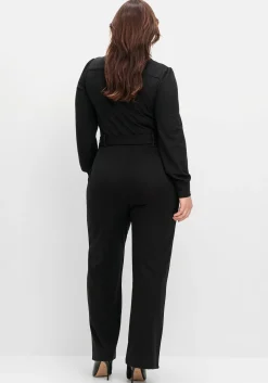 Jumpsuit mit Bindegürtel und Reißverschluss vorn<sheego by Joe Browns Discount