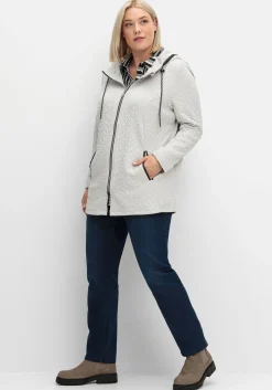 Kapuzenjacke in gesteppter Jacquard-Qualität<sheego Online