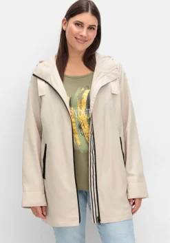 Kapuzenjacke in leichter Qualität, mit Kontrastdetails<sheego Sale
