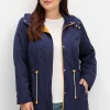 Kapuzenjacke mit Kontrastfutter und Taillen-Tunnelzug<sheego Clearance