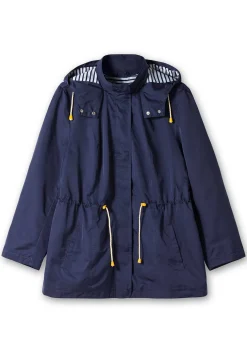 Kapuzenjacke mit Kontrastfutter und Taillen-Tunnelzug<sheego Clearance