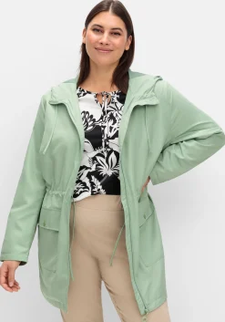 Kapuzenjacke mit Reißverschluss und Tunnelzug<sheego Outlet