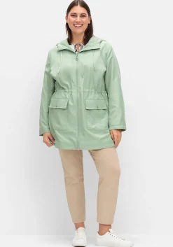 Kapuzenjacke mit Reißverschluss und Tunnelzug<sheego Outlet