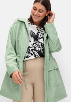 Kapuzenjacke mit Reißverschluss und Tunnelzug<sheego Outlet