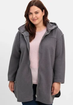 Kapuzenjacke mit Stehkragen und Reißverschluss<sheego Sale