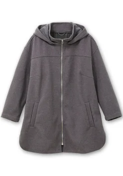 Kapuzenjacke mit Stehkragen und Reißverschluss<sheego Sale