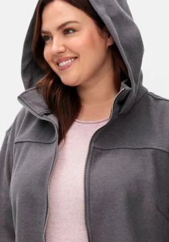 Kapuzenjacke mit Stehkragen und Reißverschluss<sheego Sale
