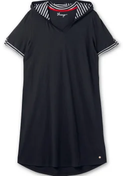Kapuzenkleid mit Kontrastdetails und längerem Rücken<sheego Hot