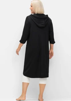 Kapuzenkleid mit Vokuhila-Saum, aus Interlock<sheego Fashion