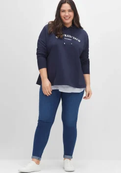 Kapuzensweatshirt mit Frontdruck, in A-Linie<sheego Best