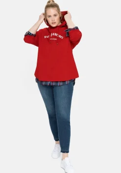 Kapuzensweatshirt mit Frontdruck, in A-Linie<sheego Clearance