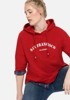 Kapuzensweatshirt mit Frontdruck, in A-Linie<sheego Clearance