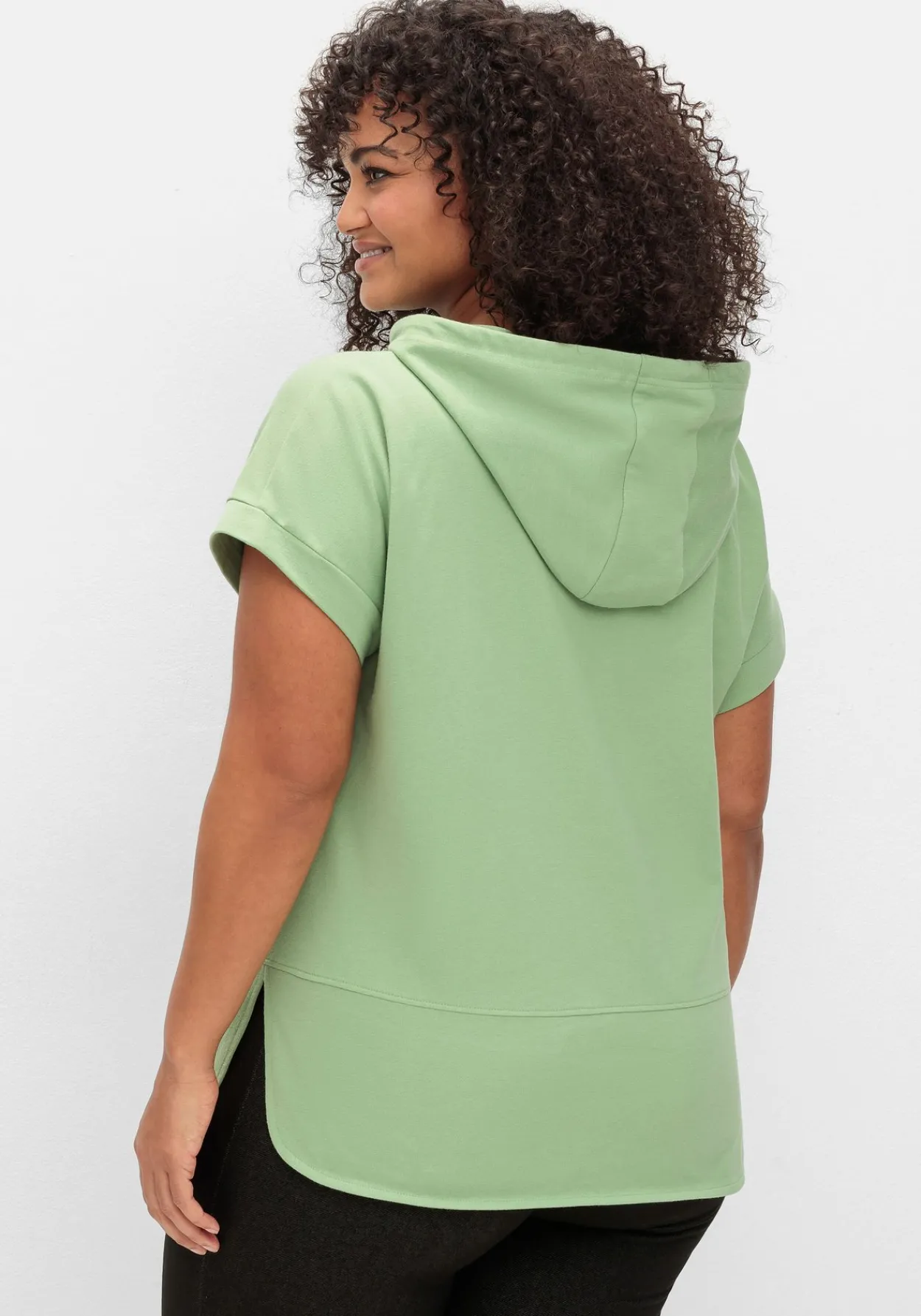 Kapuzensweatshirt mit kurzen Ärmeln<sheego Best
