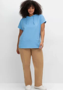 Kapuzensweatshirt mit kurzen Ärmeln<sheego Outlet