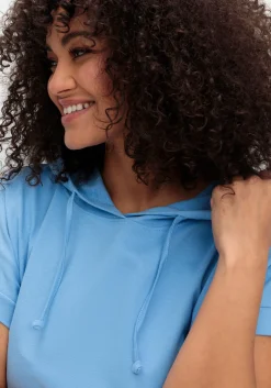 Kapuzensweatshirt mit kurzen Ärmeln<sheego Outlet