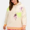 Kapuzensweatshirt mit Palmenprints und Ringelbündchen<sheego loves miss goodlife Fashion