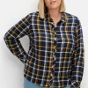 Karierte Flanellbluse mit Krempelärmeln<sheego New