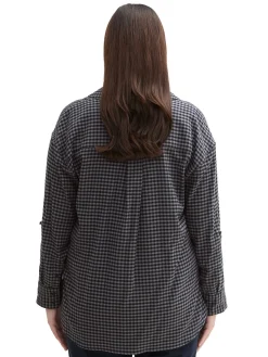 Karierte Flanell-Tunika mit Hemdkragen<TOM TAILOR Plus Discount