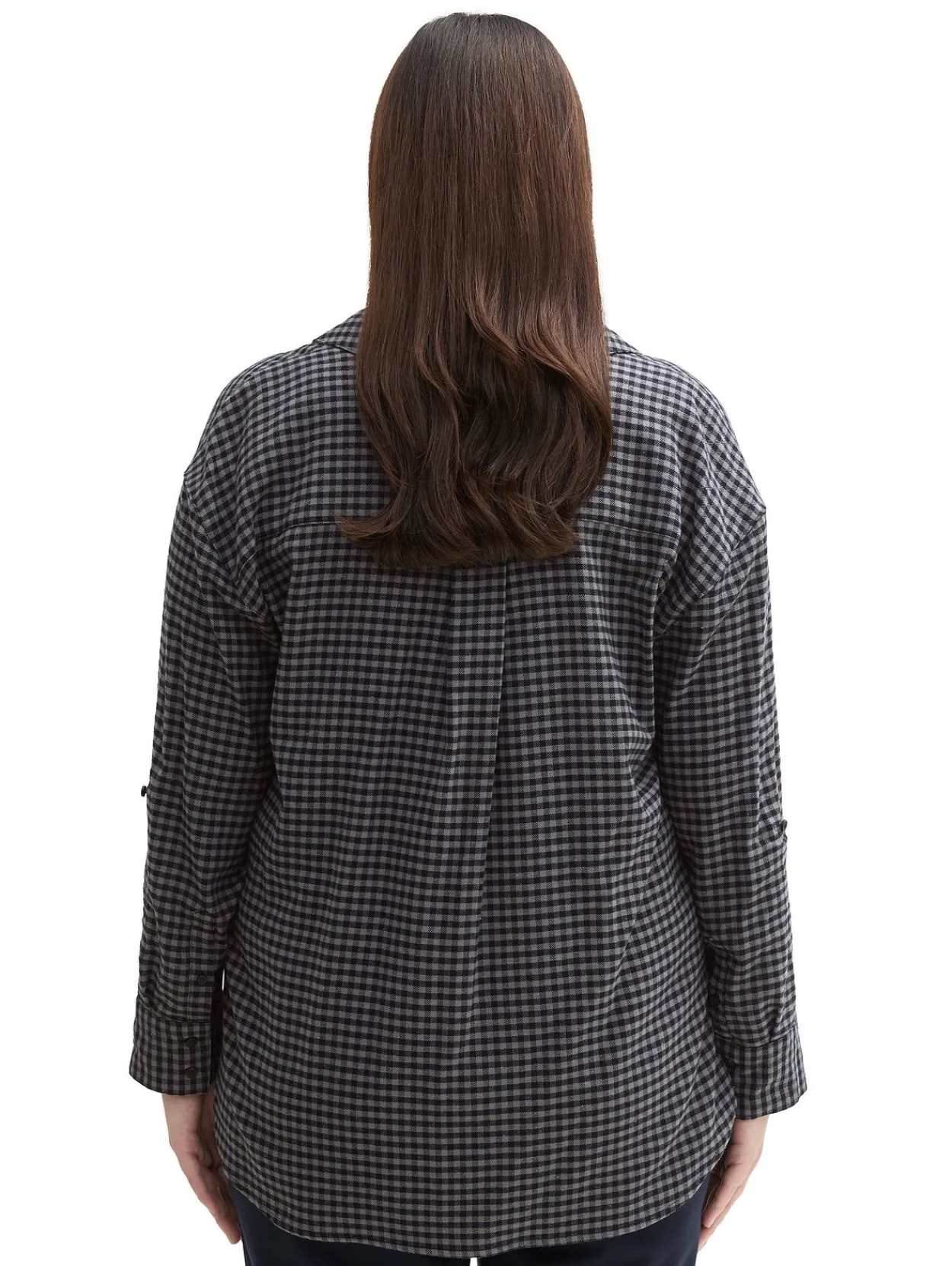Karierte Flanell-Tunika mit Hemdkragen<TOM TAILOR Plus Discount