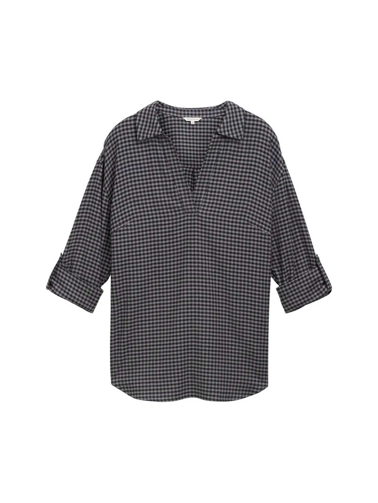 Karierte Flanell-Tunika mit Hemdkragen<TOM TAILOR Plus Discount