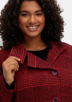 Karierte Jacke in Wolloptik und leichter A-Linie<sheego by Joe Browns New