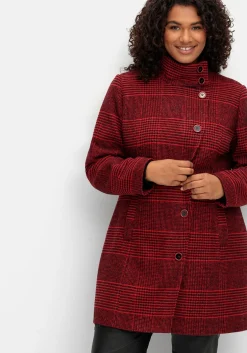 Karierte Jacke in Wolloptik und leichter A-Linie<sheego by Joe Browns New