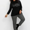 Karierte Joggpants mit Zippertaschen<sheego New