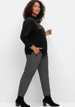Karierte Joggpants mit Zippertaschen<sheego New