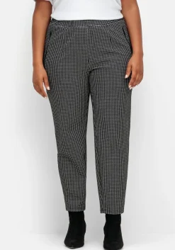 Karierte Joggpants mit Zippertaschen<sheego New