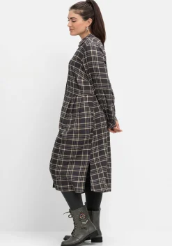 Kariertes Blusenkleid mit Taillennaht<sheego Fashion