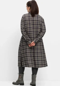 Kariertes Blusenkleid mit Taillennaht<sheego Fashion