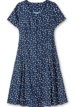 Kleid aus Crêpe, mit Bindeband im Rücken<sheego Online