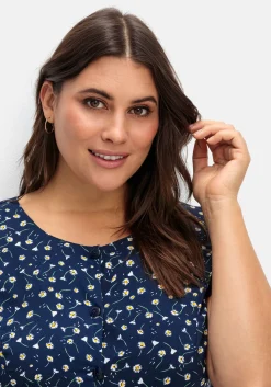 Kleid aus Crêpe, mit Bindeband im Rücken<sheego Online