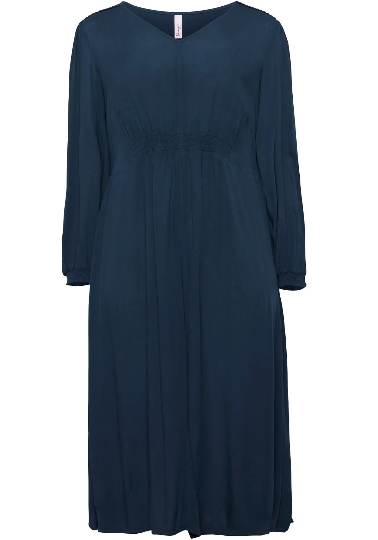 Kleid in Crêpe-Qualität, mit Smok-Einsätzen<sheego New