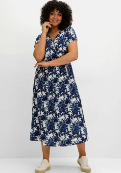 Kleid in Wickeloptik, mit Alloverdruck<sheego Clearance
